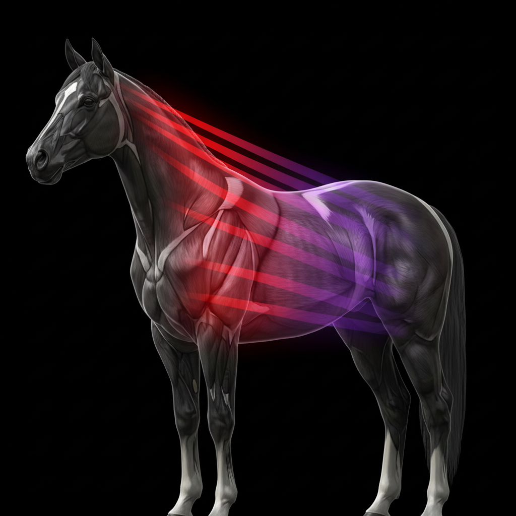Horse in stable — equine photobiomodulation therapy